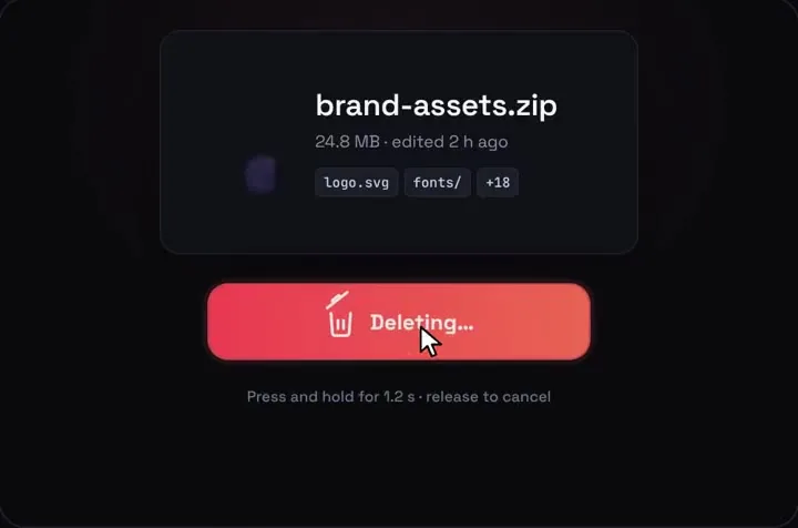 Hold to Delete, preview