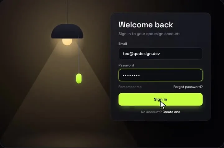 Pull-Cord Login, animated preview